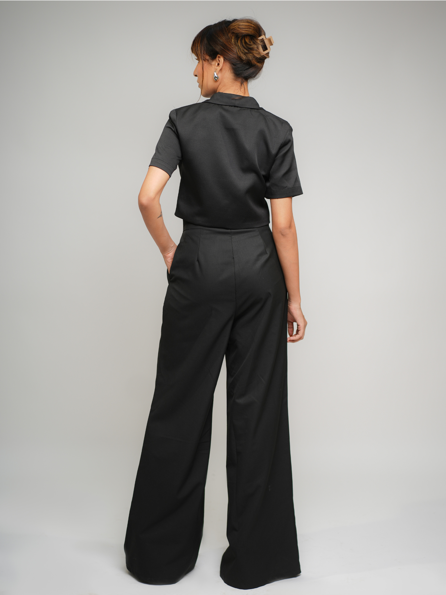 Coeur Short-Sleeved Cropped Blazer