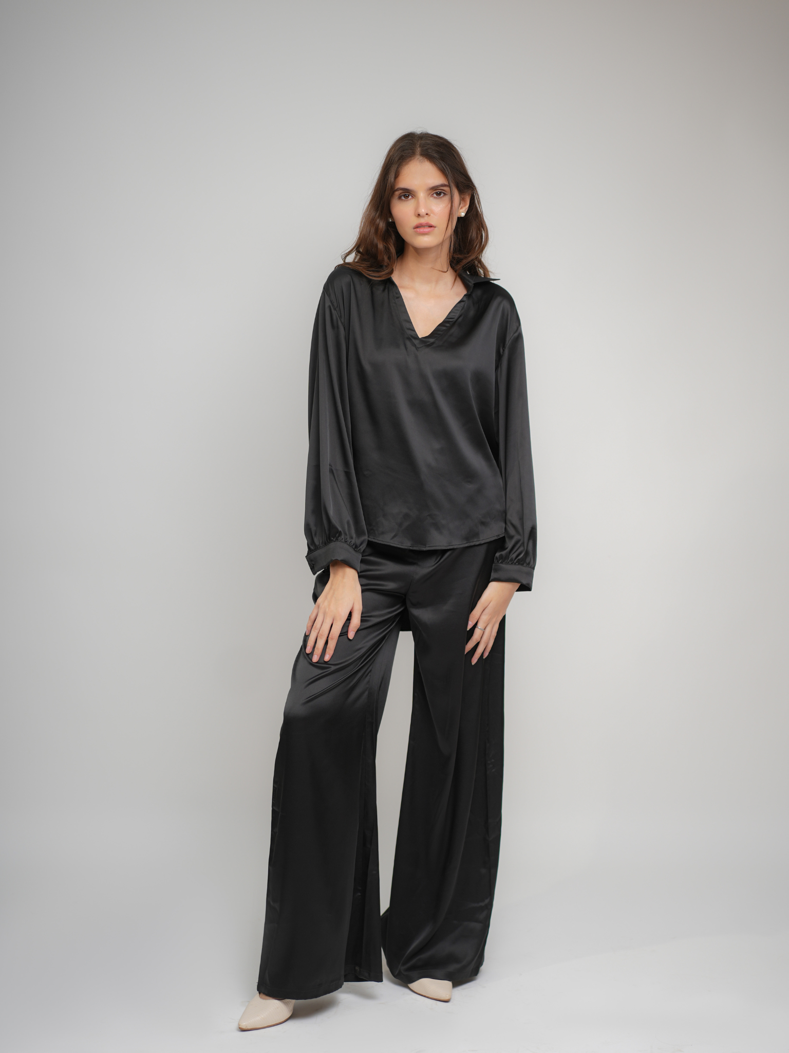 Vivian Relaxed fit Satin Shirt